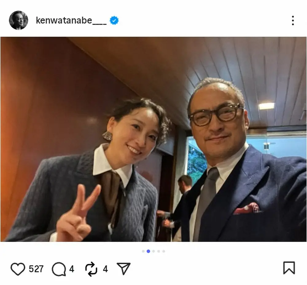 【画像・写真】渡辺謙「皆さんありがとう」66歳の誕生日を報告　長女・杏は「はぴば」　長男・大は生放送で祝福