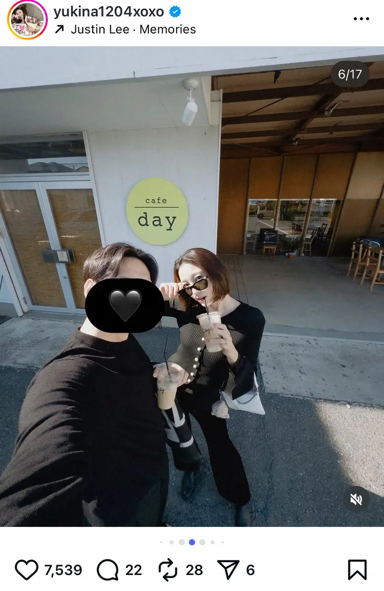 【画像・写真】木下優樹菜さん　年に1度の「2人旅」恋人とブラックコーデ2S　「素敵」「いいなぁ」の声