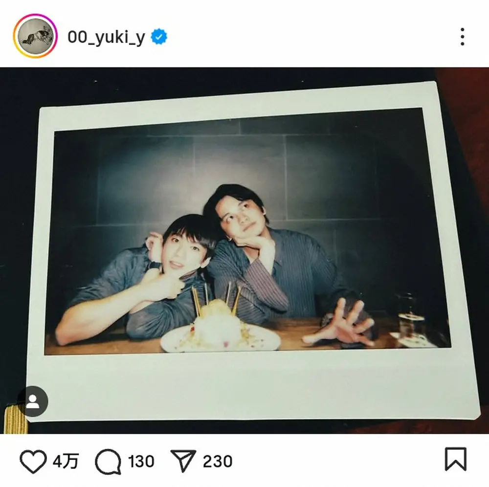 【画像・写真】山田裕貴　「またまたお互い頑張りましょう」超人気俳優との仲良し2ショットに「可愛い過ぎ」「尊い」の声