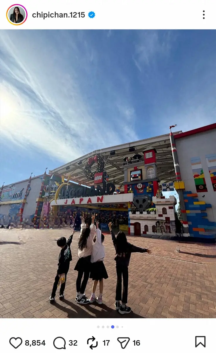 【画像・写真】近藤千尋　「第二の故郷名古屋」で子どもたちとプチ旅行へ！　巨大Xmasツリー前での“私服S”も披露