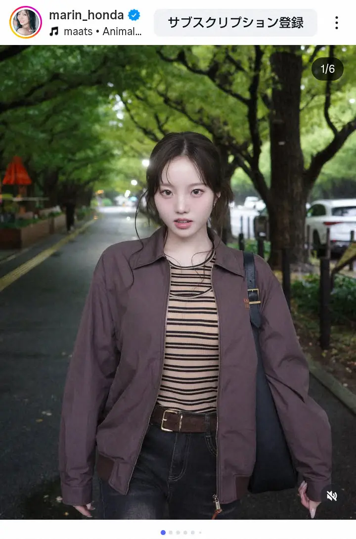 【画像・写真】本田真凜さん「2千円台デニム」の秋服コーデに反響「可愛カッコ良い」「なんでそんなに肌奇麗なの！」