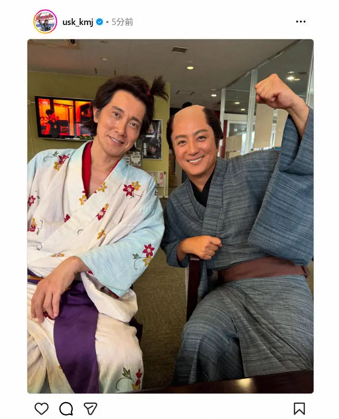 【画像・写真】上地雄輔、大人気俳優との2ショットに反響　ドラマで共演の「佐々木の蔵ちゃま」にファン「楽しみ」