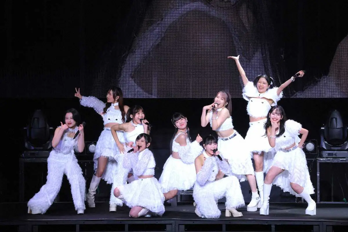 【画像・写真】アンジュルム新体制初の武道館で全国ツアー最終公演　8月加入の長野桃羽は色鮮やかな客席に「星みたい」