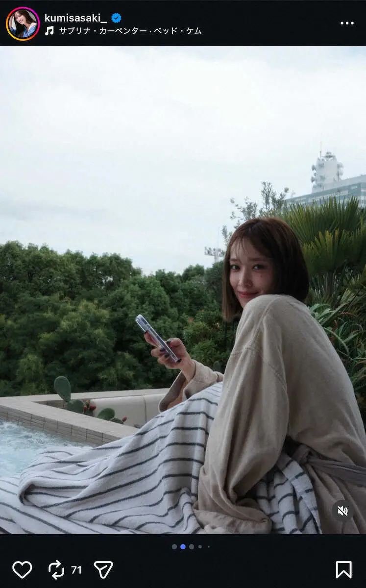 【画像・写真】佐々木久美「日常の中の非日常ってすき」　“彼女感満載”ショットにネット大興奮！「可愛すぎる」「素敵」