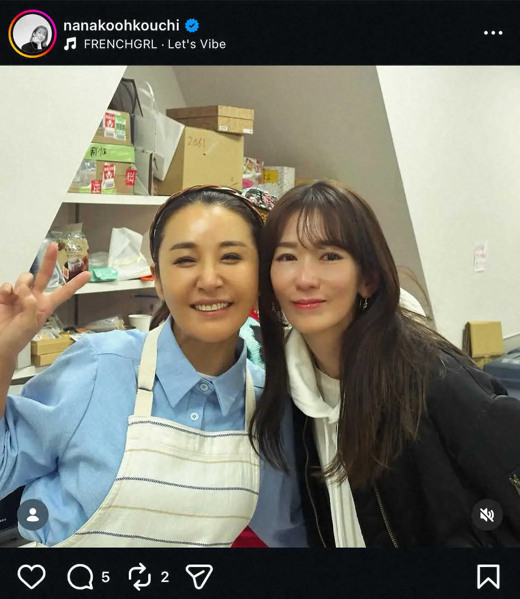 【画像・写真】大河内奈々子「感動を頂きました」　人気タレントとの2S！「お二人とも素敵」「お美しい」の声