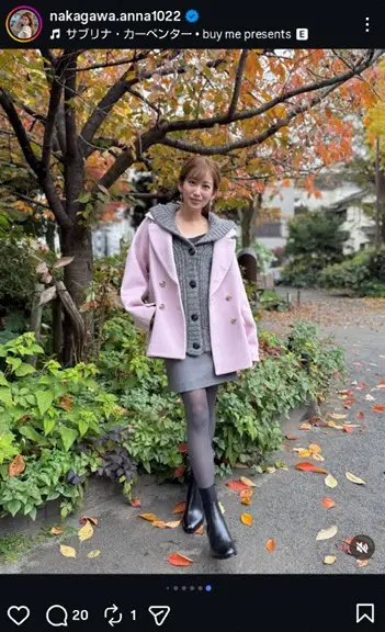 【画像・写真】中川安奈アナ　ミニスカ“うさぴょん”ショット公開に「美しいプロポーション！」「綺麗過ぎるー」