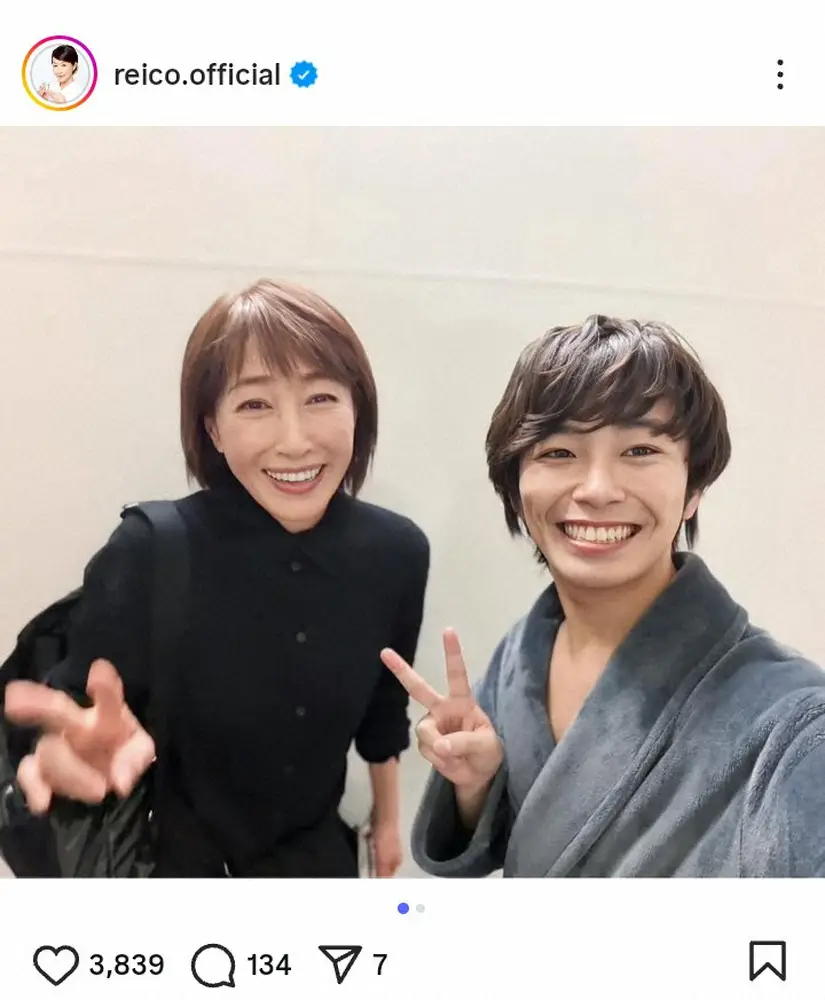 【画像・写真】高島礼子　「5歳の頃共演してから仲良し」元子役の人気俳優の舞台を鑑賞「成長にびっくり」2ショット