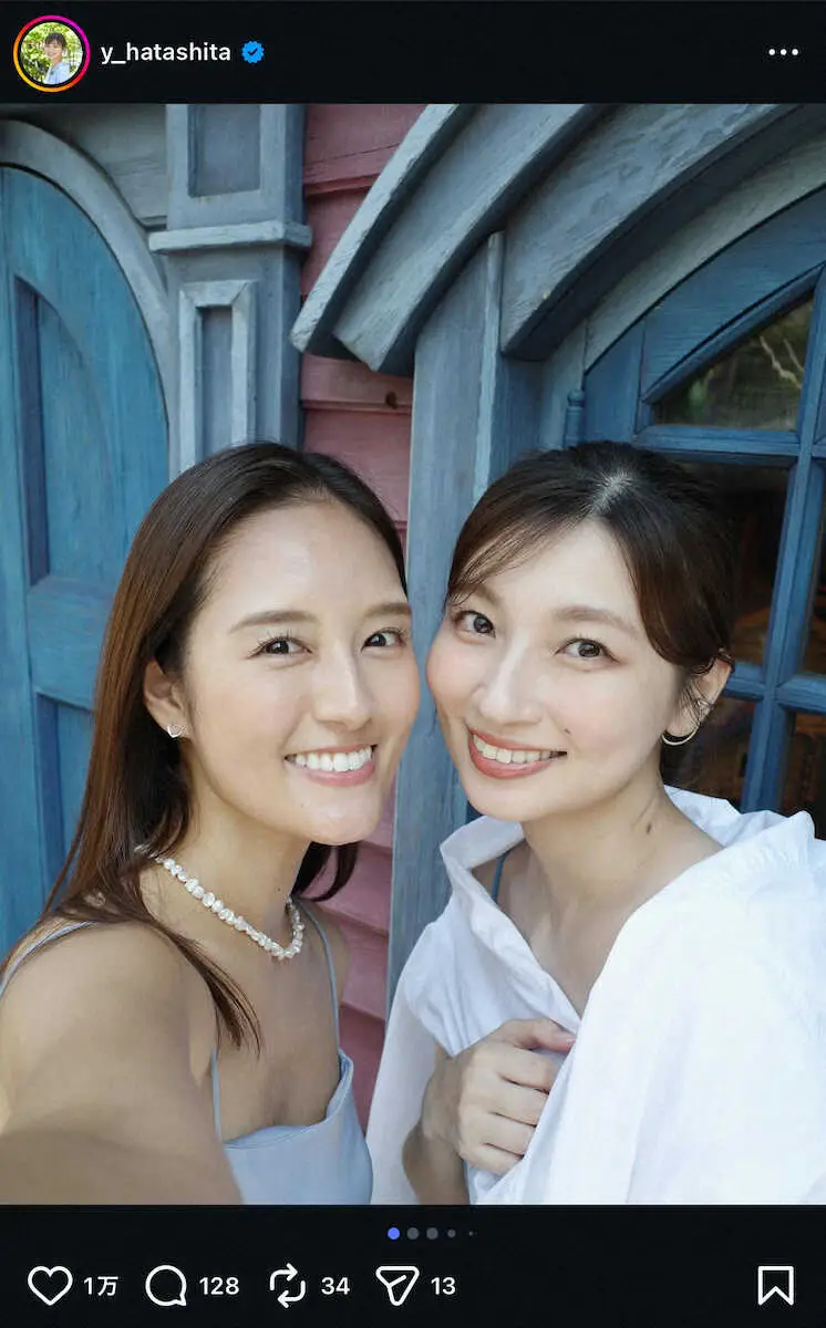 【画像・写真】日テレ美人アナコンビで真夏のディズニーへ！畑下由佳アナ「思い出を残して…」　ネット興奮！「美人姉妹」