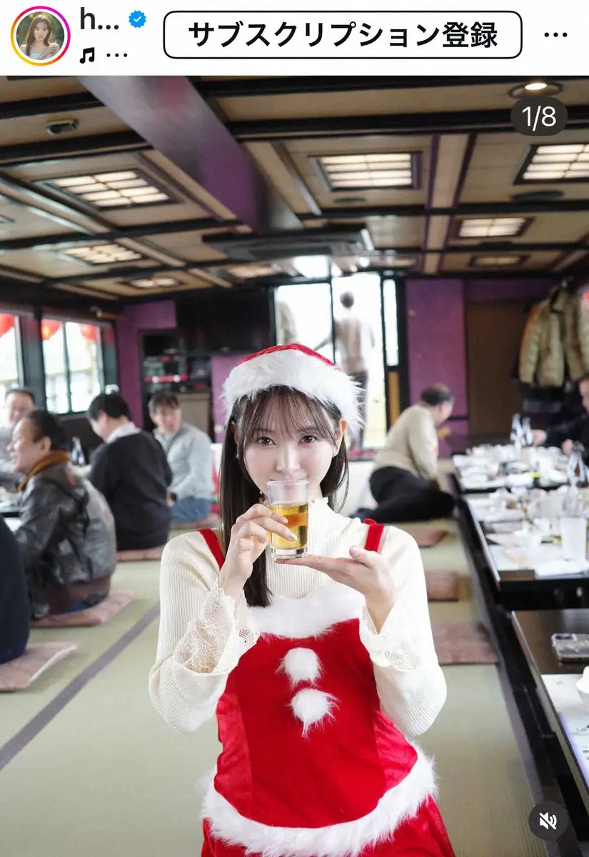 【画像・写真】兒玉遥　キュートなサンタ姿での屋形船イベント報告「かわいい」「羨まし過ぎ」「愛くるしいです」「最高」