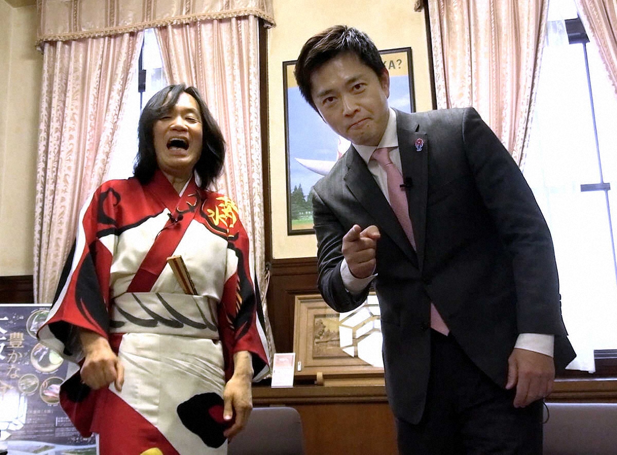 【画像・写真】吉村知事　河内家菊水丸と5年後の約束！意気揚々と交わすも「その時はどういう立場か…」