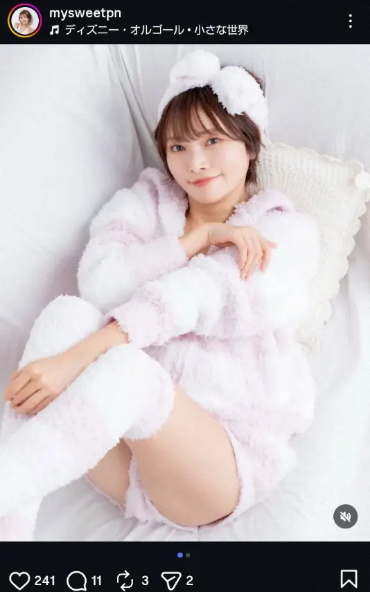 【画像・写真】“令和のハイレグ天使”安西茉莉　ふわふわショーパン・パジャマ姿公開に「めっちゃくちゃ可愛い」