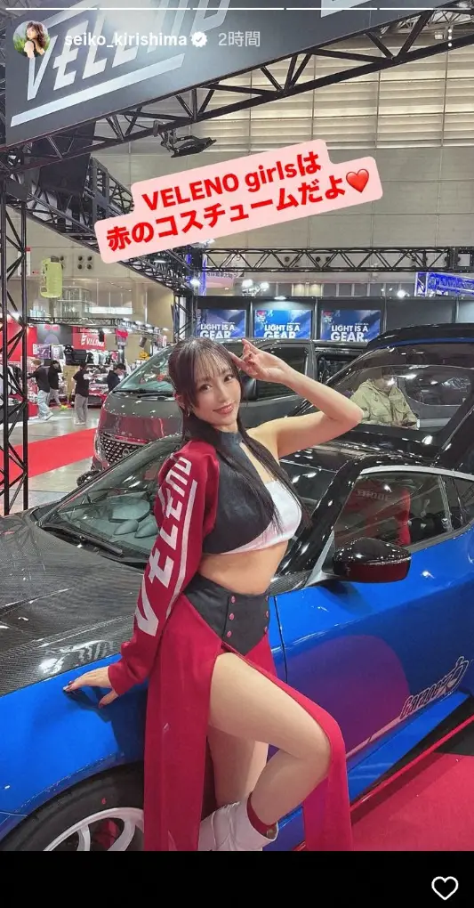 【画像・写真】“レース界の聖子ちゃん”霧島聖子　東京オートサロン・コス姿披露し「ブースでお待ちしています」