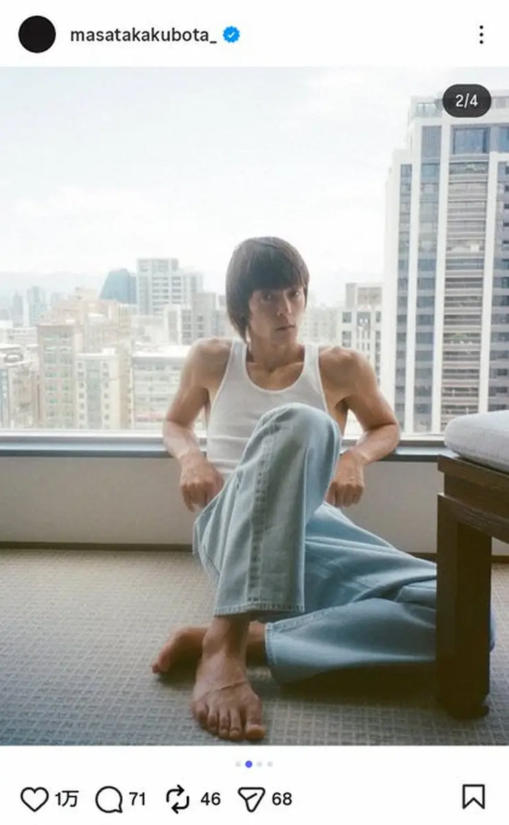 窪田正孝　白タンクトップからのぞく筋肉質な体にファンくぎ付け「凄い細マッチョ」「えぐぅ」の声 - スポニチ Sponichi Annex 芸能