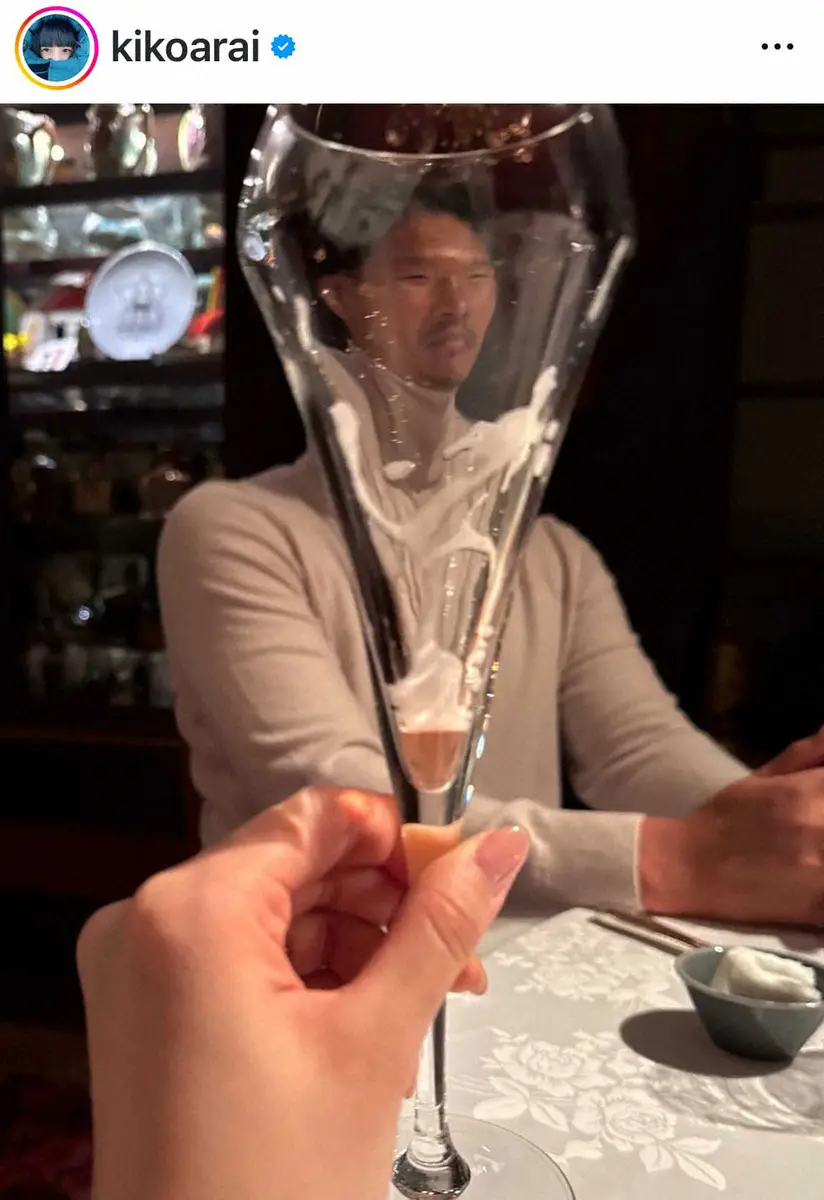 【画像・写真】稲垣啓太＆貴子夫妻　3回目の結婚記念日　記念ディナー楽しむお互いの姿公開「これからも宜しく頼む」