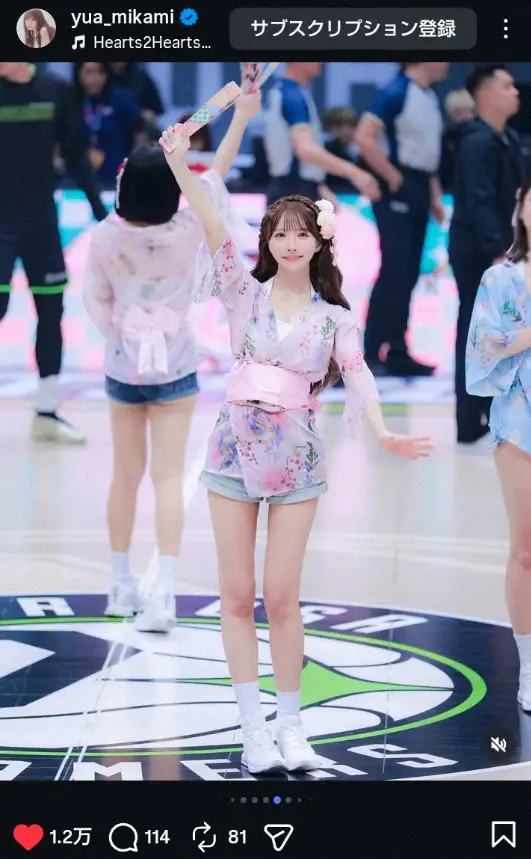 【画像・写真】三上悠亜　ミニ浴衣＆ショーパンのチア姿披露に「可愛すぎる」「綺麗で素敵です」「とても美しい」