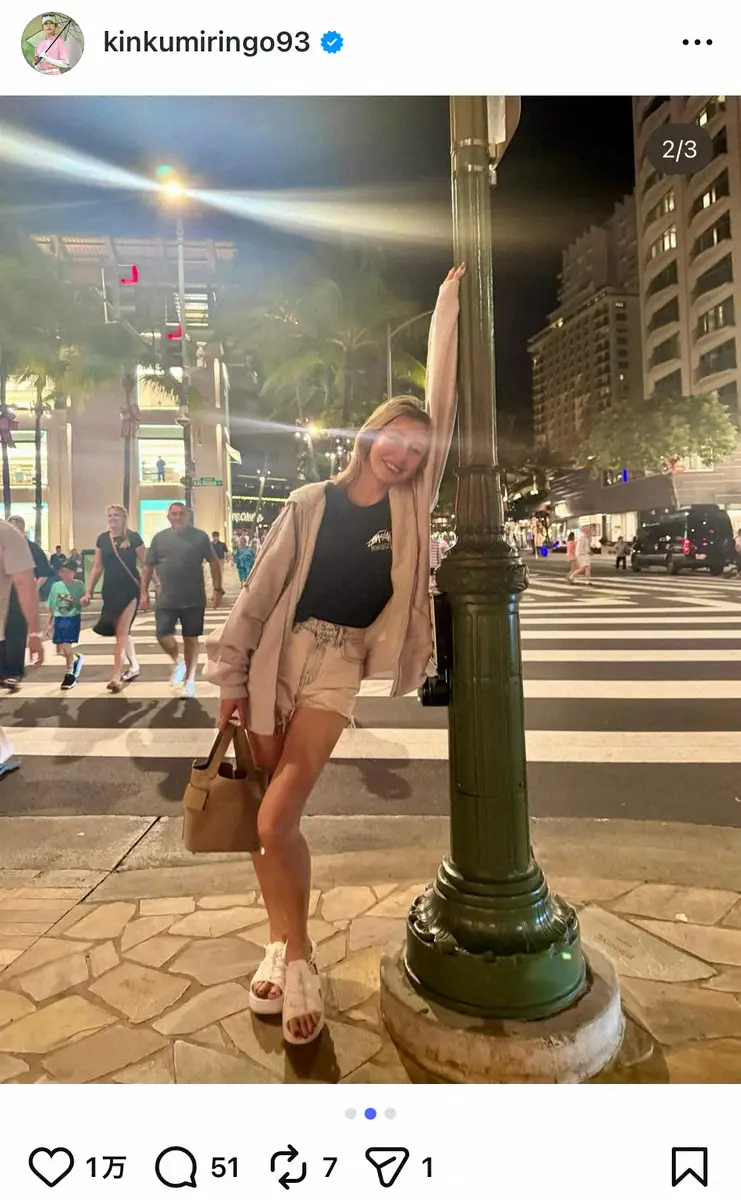 【画像・写真】キンクミ36歳　「海外足出しがち」美脚ショーパン姿が大反響　「モデルみたい」「足キレイ」の声