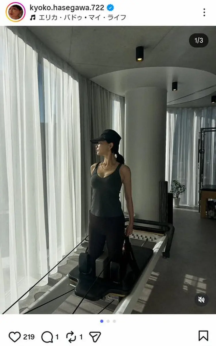 【画像・写真】長谷川京子　「朝8時スタートのピラティス」完成された肉体美にファンくぎ付け！「美しい」の声