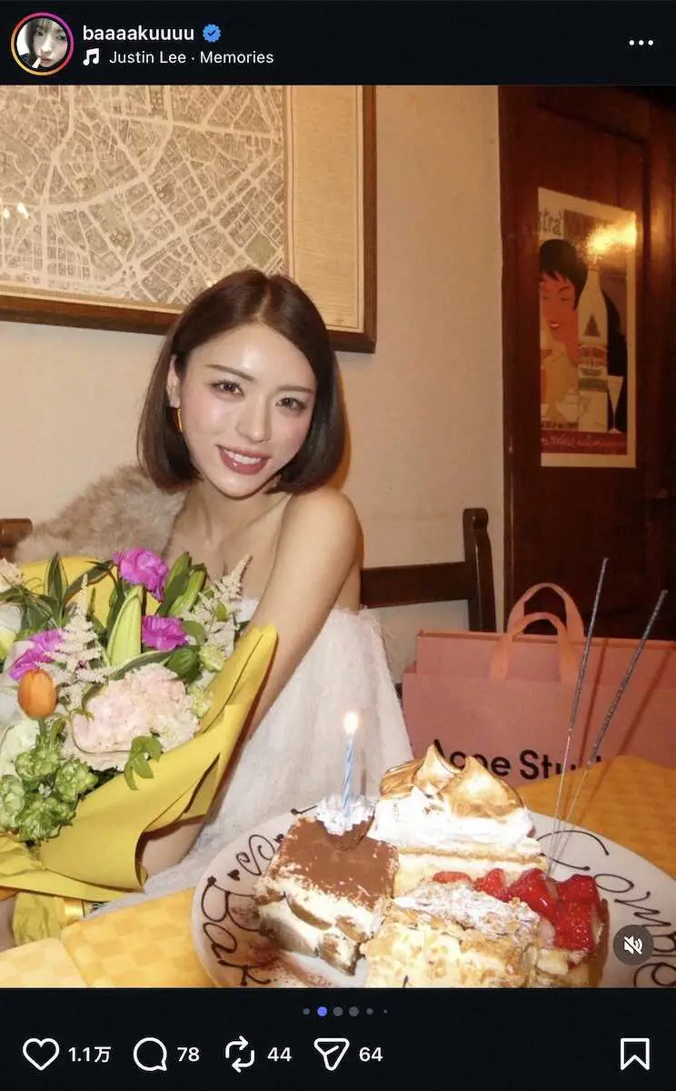 【画像・写真】井手上漠「23歳」　白ドレス姿での誕生日S！祝福の声多数「美しすぎて眩しい」「素敵で綺麗で居てね」