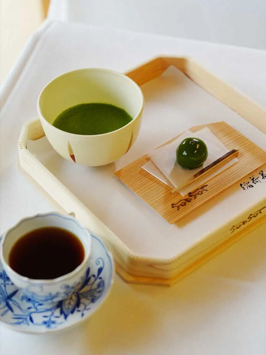 【画像・写真】【王将戦第2局】午後のおやつ　藤井は宇治玉露、永瀬は抹茶と生菓子でパワーチャージ