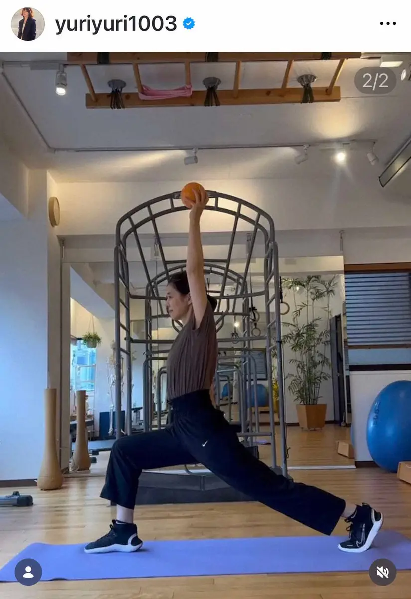 【画像・写真】石田ゆり子　「これすごいキツいんです」トレーニング動画公開に反響「わりとコツコツ型ですワタシ」