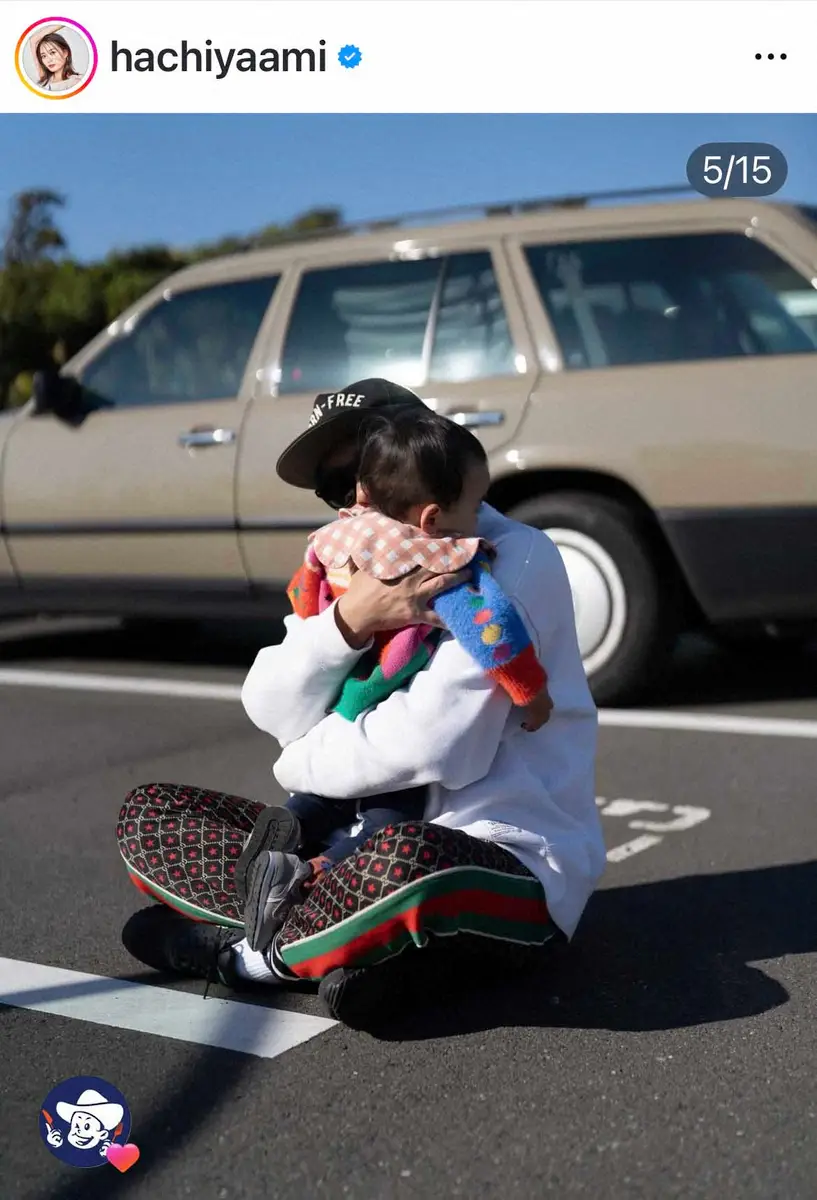 【画像・写真】井戸田潤の20歳年下妻・蜂谷晏海　「さよなら、ベンツ…！」新たな愛車納車で「家族でのピクニック」へ