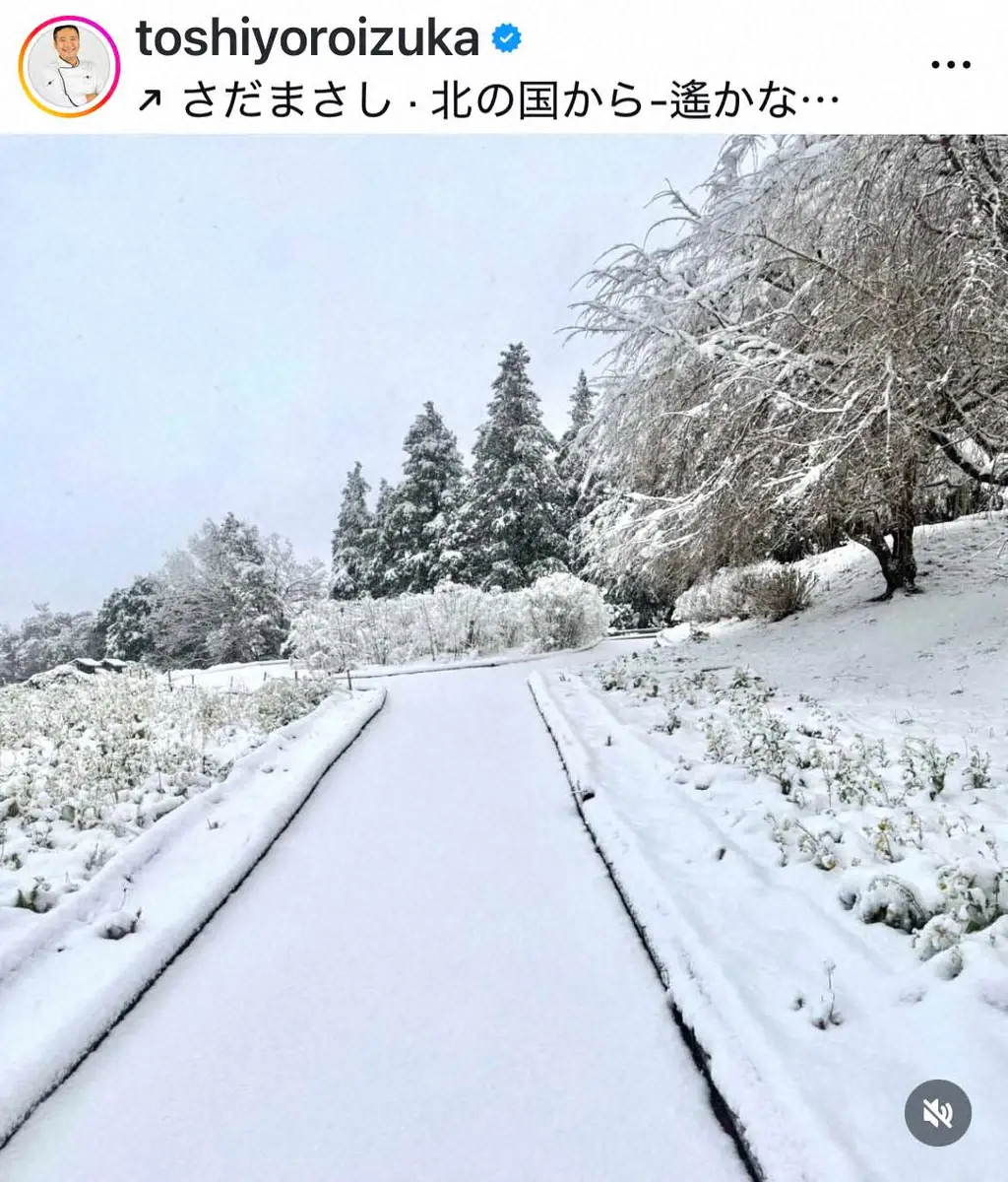 【画像・写真】鎧塚俊彦氏　雪のため、小田原スイーツ店の臨時休業報告「それにしても早朝の連絡は心臓に悪いですね…」