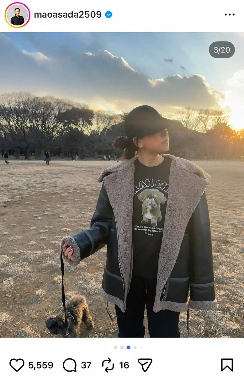 【画像・写真】浅田真央さん　ギャップ感じる私服姿の散歩ショット　長年推す超人気歌姫ライブ参戦ショットも