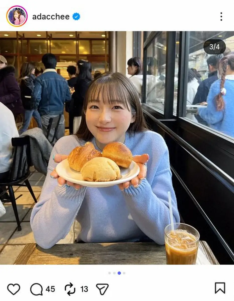 【画像・写真】足立梨花とデート気分！「きゅるんとカメラ」でカフェS「天使じゃん」「ドキドキする」「好き」の声