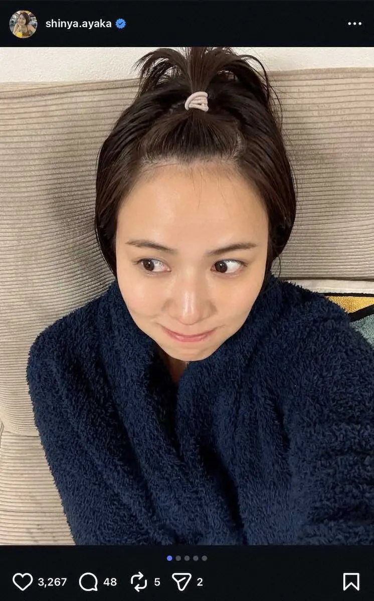 【画像・写真】TikTokで人気の福岡女子　ちょんまげヘアの部屋着Sにネットくぎづけ！「可愛い」「べっぴんさん」