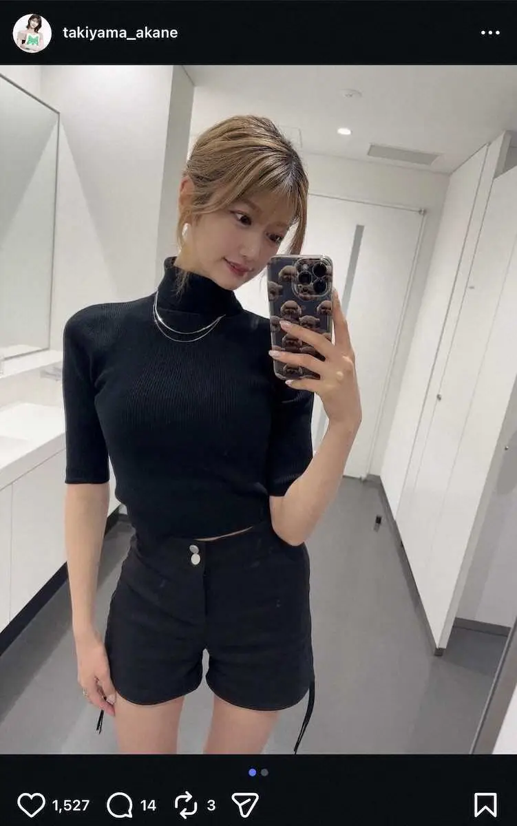 【画像・写真】ABEMA人気アナ　おなかが“チラリ”と見えるショーパンS！ネットくぎづけ「イケイケ」「可愛すぎる」