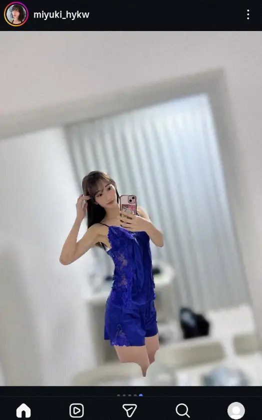 【画像・写真】“スレンダーレースクイーン”早川みゆき　パープル・キャミ姿公開に「美し過ぎ」「素敵です」