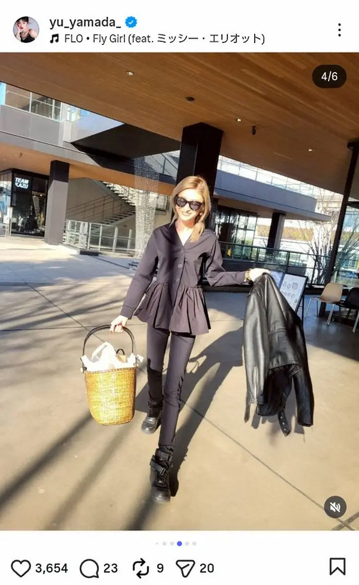 【画像・写真】山田優「天気が良くてお出かけ日和」春の予感？最新コーデに反響「女神降臨」「着こなし完璧！」の声