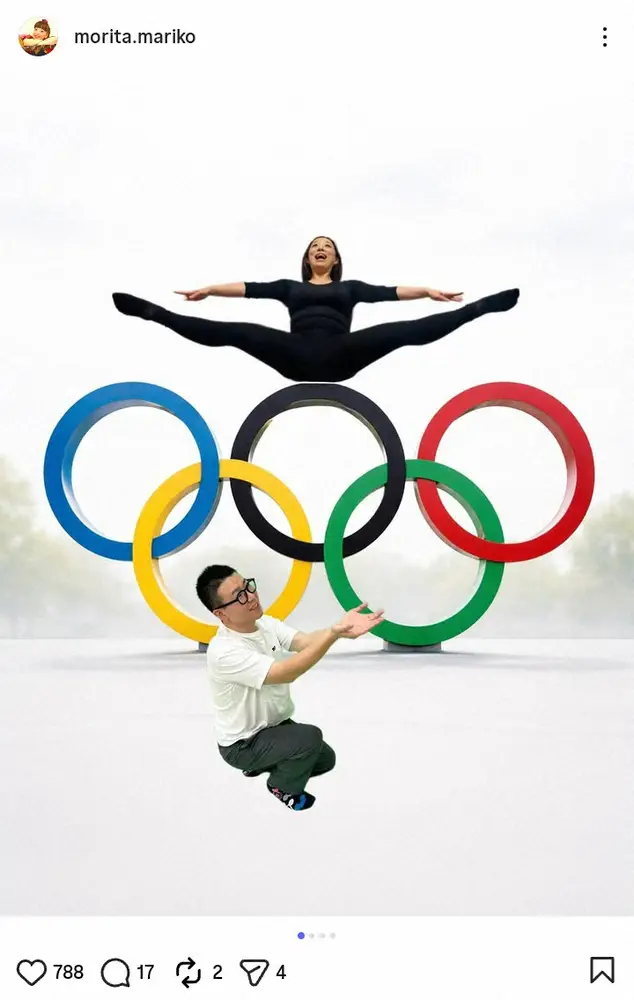 【画像・写真】“吉本新喜劇の三浦璃来”森田まりこ　見事な開脚ポーズにファン「さすが」「逆にすごい」