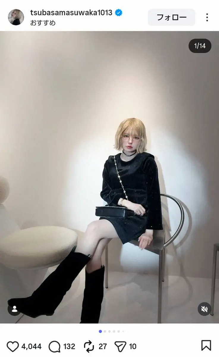 【画像・写真】益若つばさ　「パーティーにお呼ばれ」コーデにファン「ビジュ神すぎ」「最高に可愛くて格好良き」と大絶賛