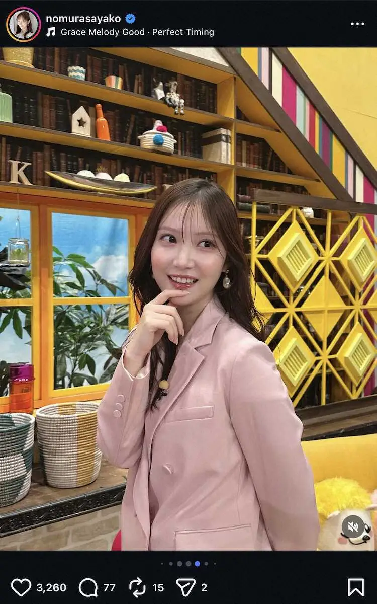 【画像・写真】TBS野村彩也子アナのジャケットコーデ！ドバイチョコ餅を食べるも…大変なことに！？「可愛すぎ」の声
