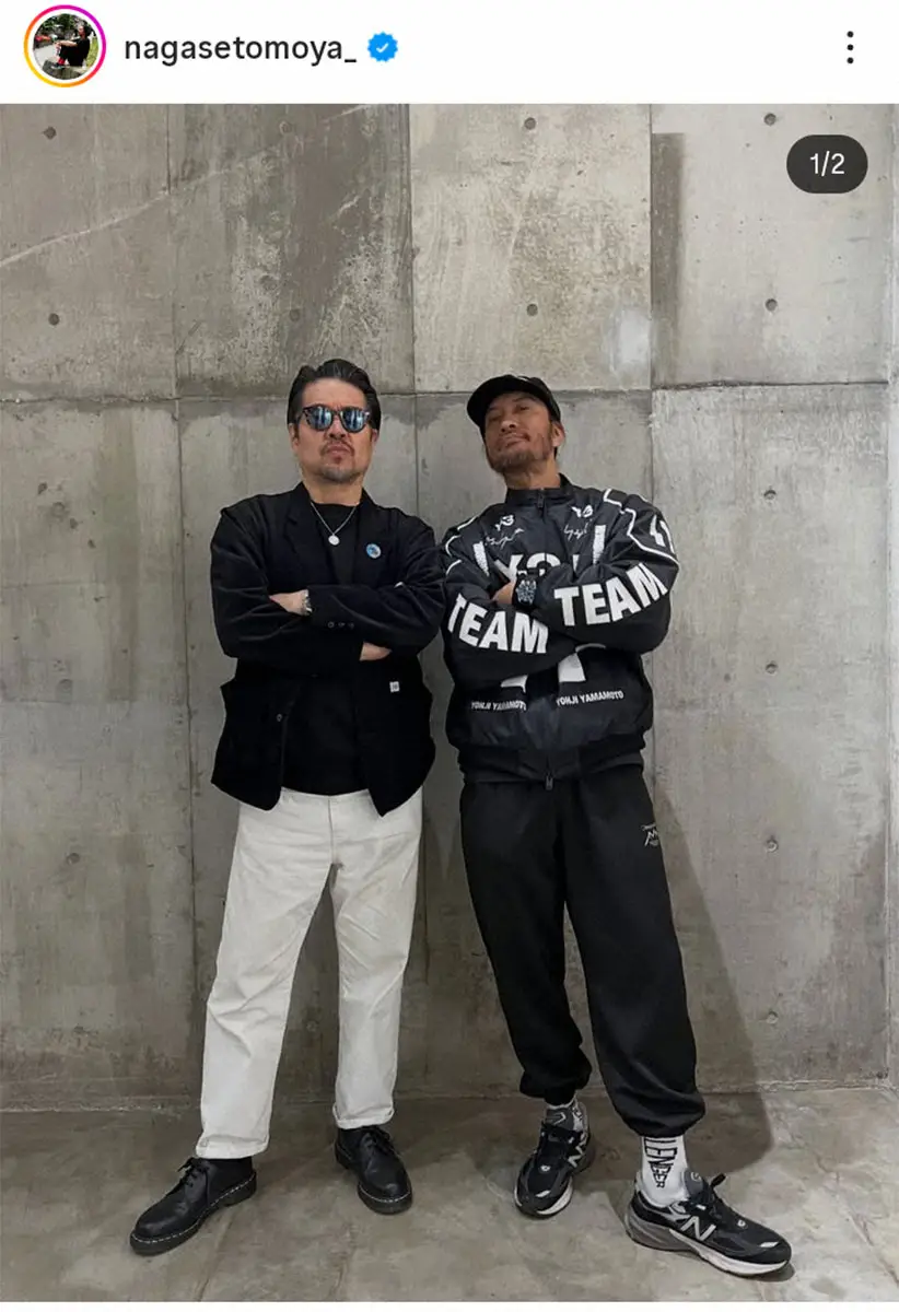 【画像・写真】長瀬智也「マイ・ファミリー」　知り合って20年にもなる有名モデル夫婦とのショット披露