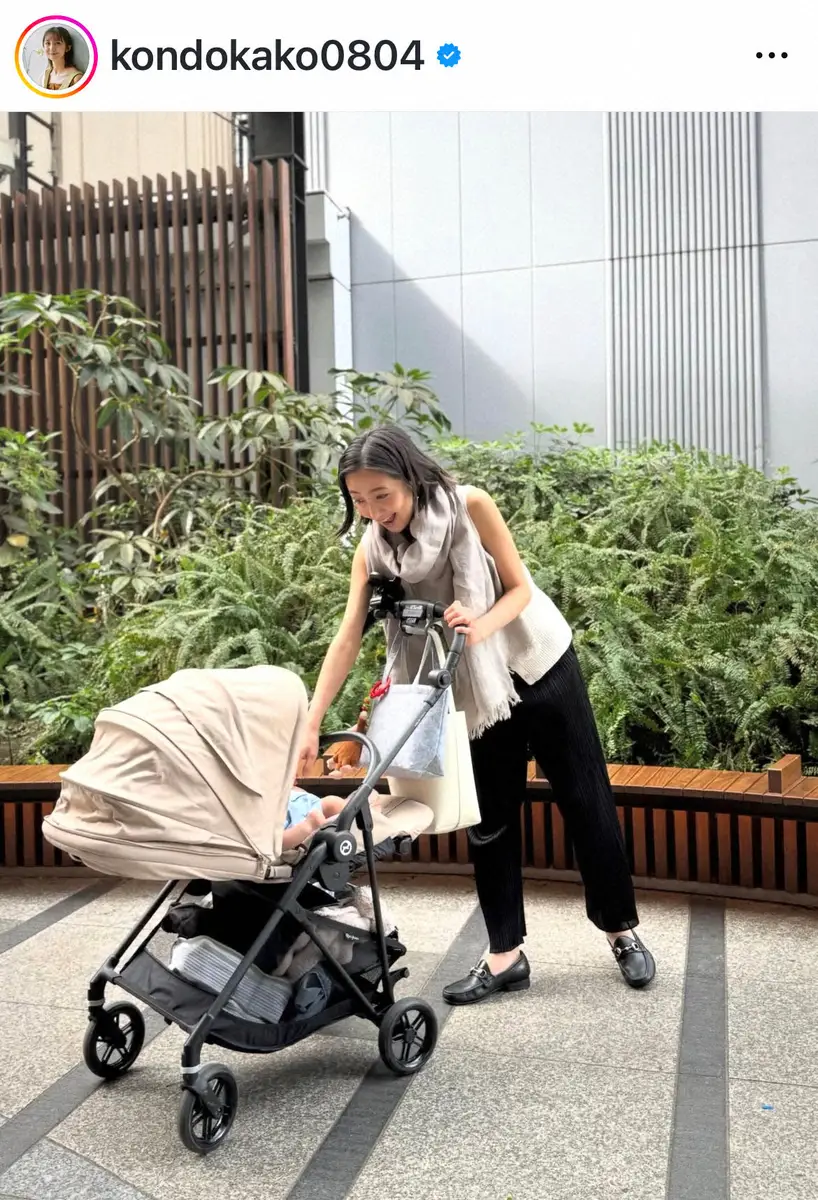 【画像・写真】TBS近藤夏子アナ　赤ちゃん連れての「お出かけ練習」報告　ベビーカー“ほのぼの”母子ショット披露
