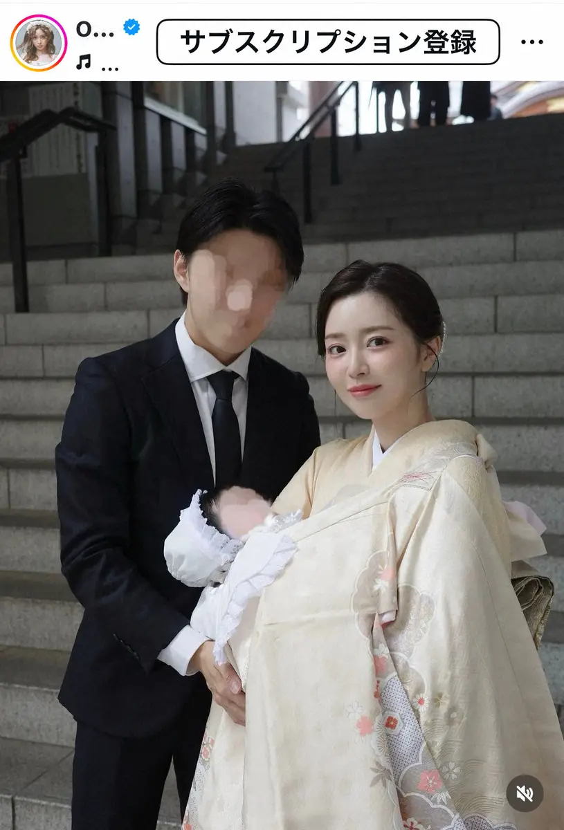 【画像・写真】28歳人気インフルエンサー、和装姿で第1子長女のお宮参り＆お食い初め報告「無事に終えられて一安心」