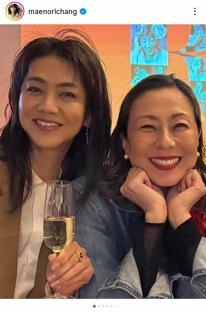 【画像・写真】“マエノリ”前田典子　60歳2ショットが美し過ぎる！大物モデル還暦パーティーへ「元気な同世代嬉しい」