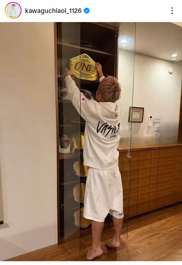 【画像・写真】有終勝利から一夜、妻・川口葵が明かす武尊の姿に「可愛い」と反響　「今までで1番嬉しそうでした」