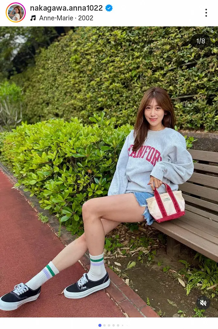 【画像・写真】中川安奈「こういう格好が1番好き」　ショーパンの美脚コーデ姿に「脚長!!」「可愛い」と反響