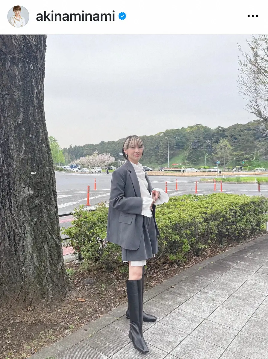 【画像・写真】南明奈　「お仕事の日の私服」ジャケット＆ショーパンの私服コーデ披露「どんな服でも似合うのさすが」