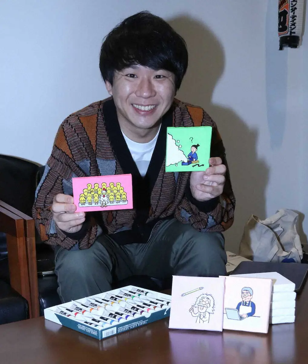 【画像・写真】「ハナコ」秋山寛貴、初の単独個展　「落書きが原点」“優しい笑えるイラスト”で魅了　10日最終日