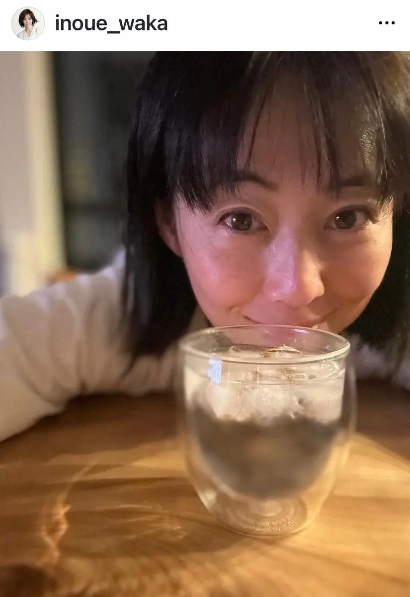 【画像・写真】井上和香　「まもなく誕生日」焼酎での一人時間報告　寝る前の“すっぴん”Sも披露「1人時間が好きなの」