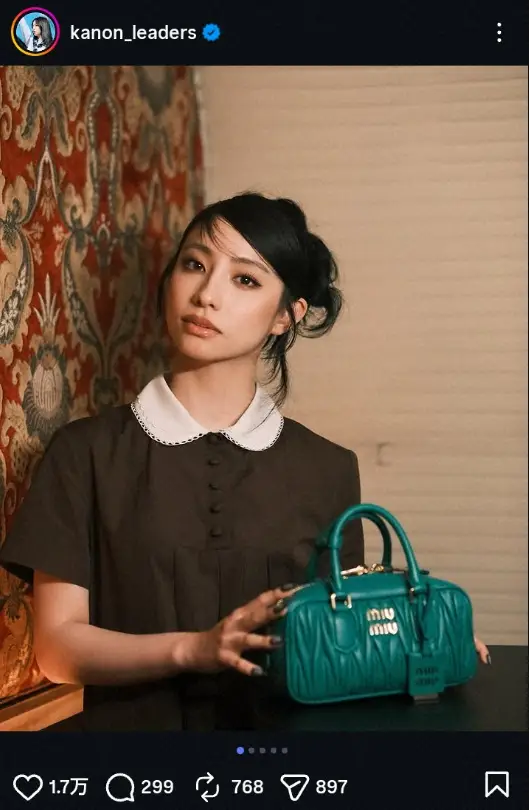 【画像・写真】制服脱いで「誰？！」「圧倒的美」、新しい学校のリーダーズKANONがアップヘア＆シックなワンピ姿公開