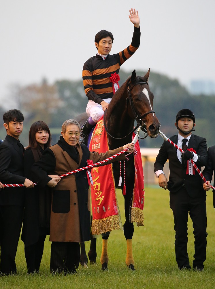 昨年のジャパンＣを圧勝したキタサンブラック。１６年度の年度代表馬に選ばれた