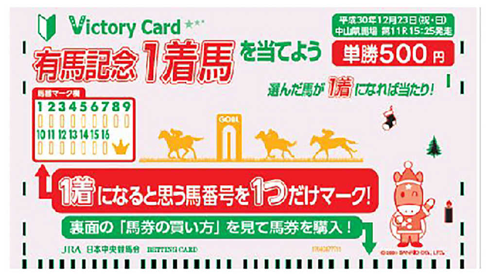 有馬記念限定のマークカード