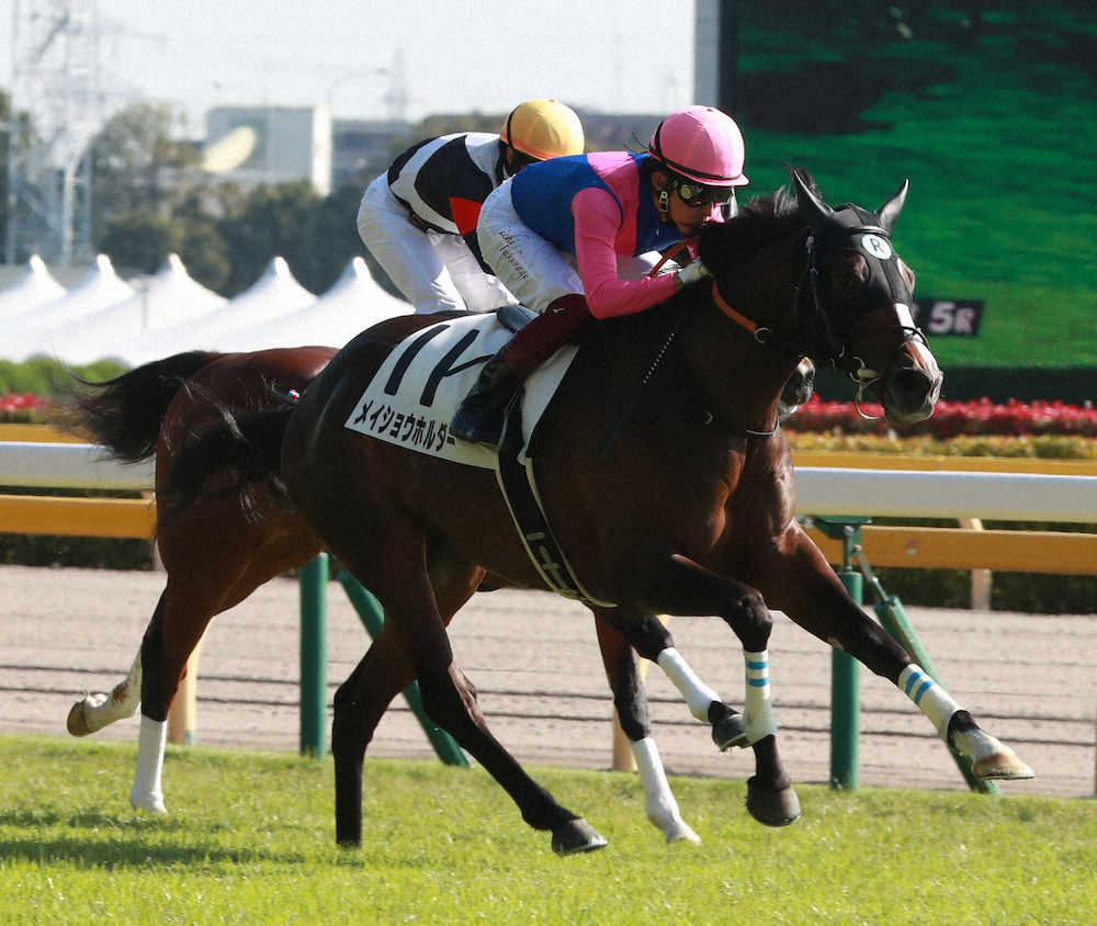 【画像・写真】【東京新馬戦】メイショウホルダーV!唯一の3F33秒台の末脚で差し切り