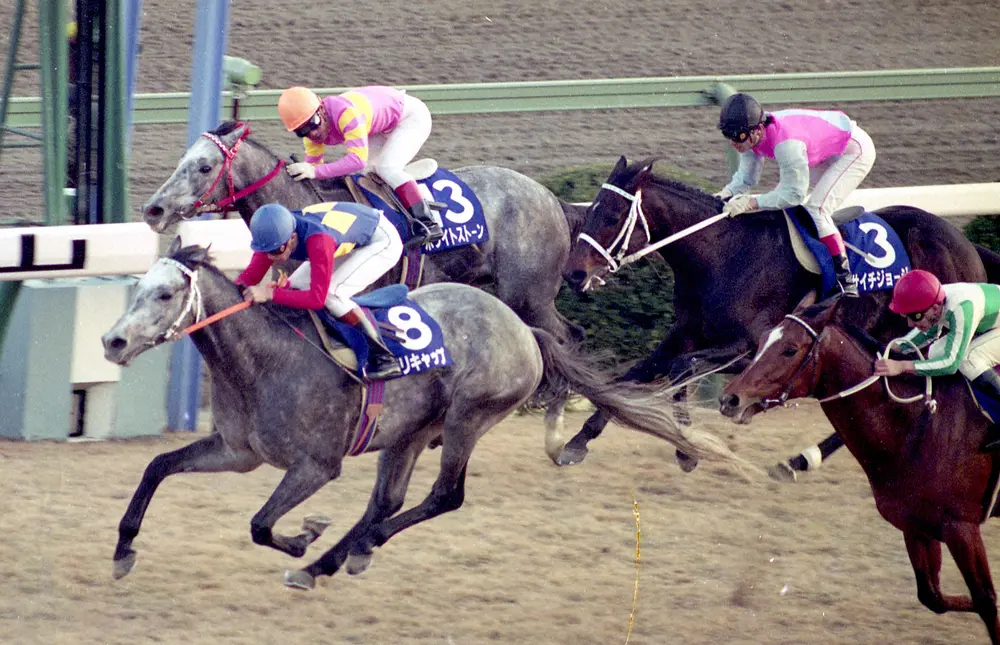 1990年、引退レースとなった第35回有馬記念を制したオグリキャップ 