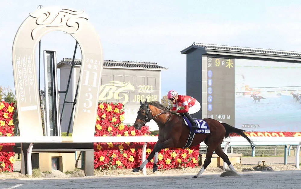 【画像・写真】JBCスプリントを制した川田騎乗のレッドルゼル（撮影・椎名　航）